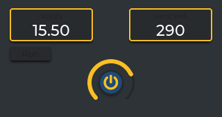 Programmable Power Supply — экран приложения