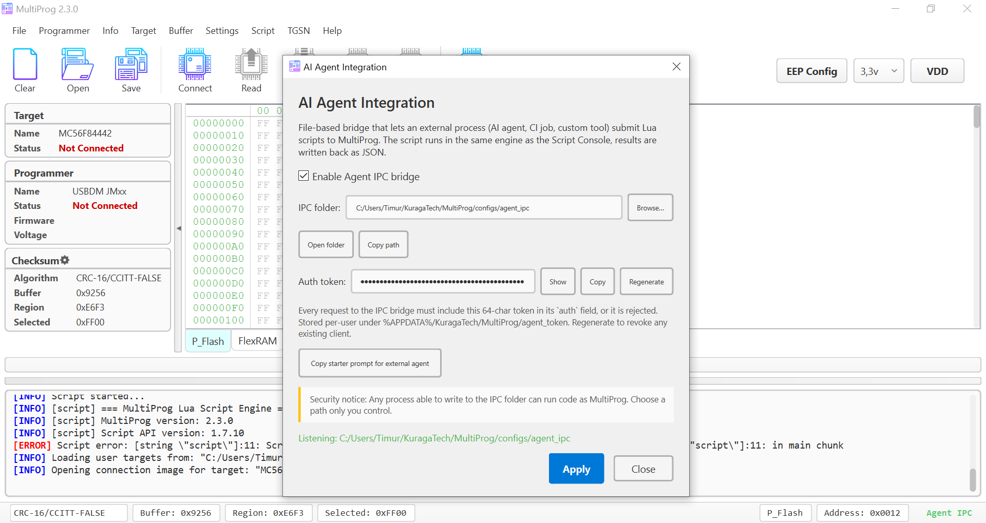 Settings > AI Agent Integration