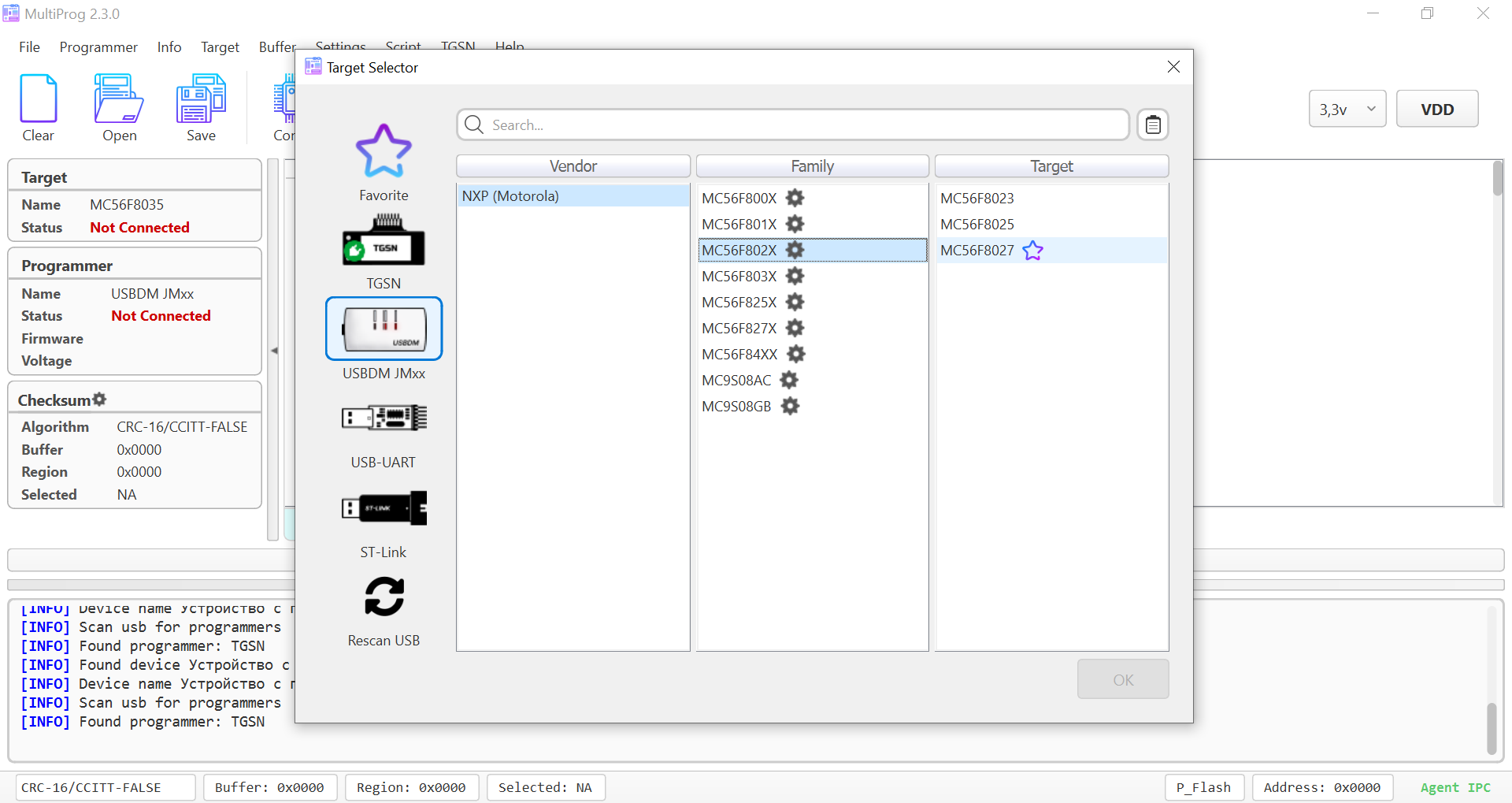Target selector